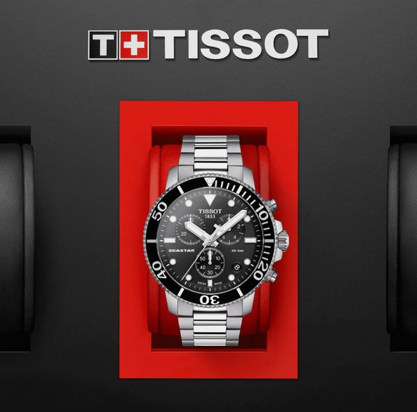 Cronografo TISSOT SEASTAR 1000 QUARTZ CHRONOGRAPH NERO  T120.417.11.051.00