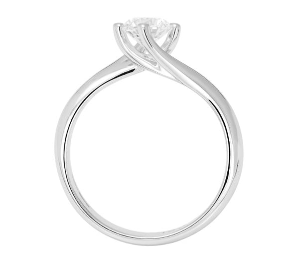 Anello solitario Valentino WDG in oro 18 ct. con diamante centrale 0,10 ct. AB1625