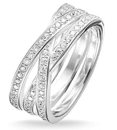 Anello a fascia Thomas Sabo con zirconi