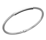 Bracciale Zancan in argento con targa e spinelli neri ESB154