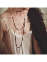 COLLANA GIROCOLLO LUNGO CON PIETRE DI SPINELLO E CATENE Maman et Sophie Ref. GCWICSP