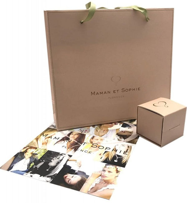 Collana Maman et Sophie argento tre gocce di spinello nero GHFRASP3G