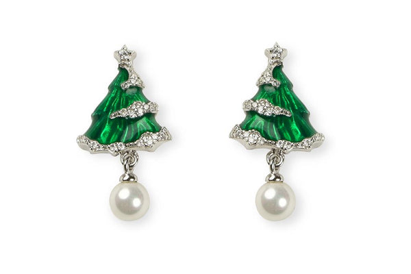 MISIS Orecchini Pesce In Argento 925 Placcato Oro 18kt, Con Zaffiro, Madreperla E Zirconi, Made In Italy